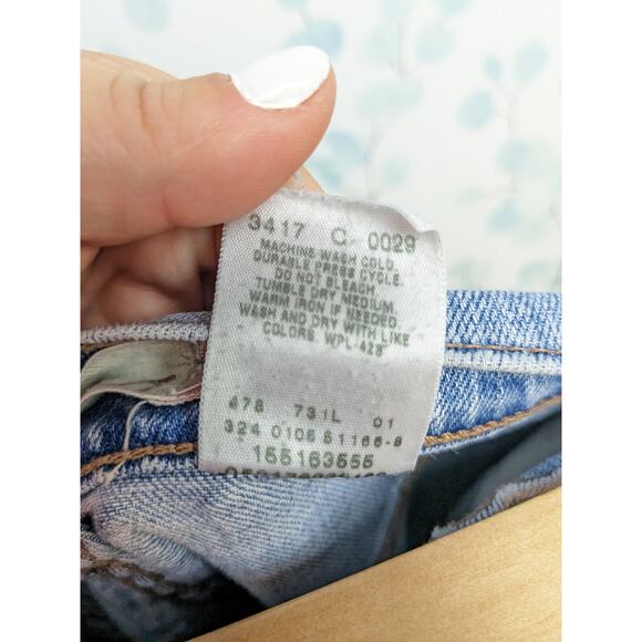 Womens LEVIS 515 Signature Stretch Mid Rise Bootcut Jeans Size 14 M Light Wash - Picture 13 of 13